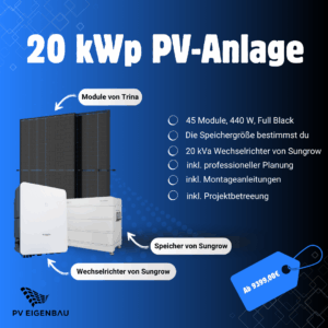 20 kWp Sungrow PV-Anlage für die Eigenmontage