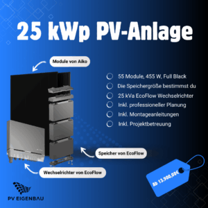 25 kWp EcoFlow PV-Anlage für die Eigenmontage
