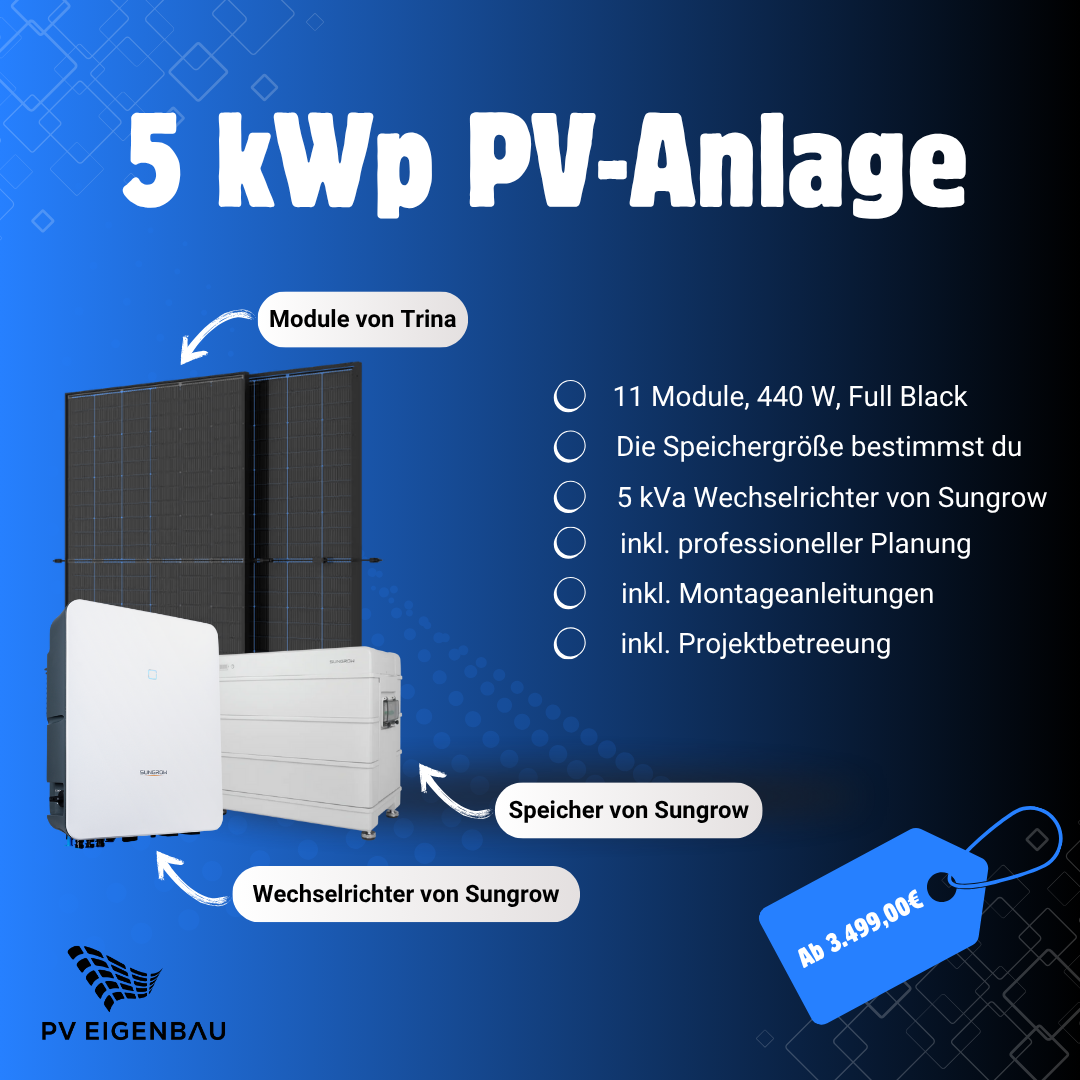5 kWp Sungrow PV-Anlage zum selbst installieren